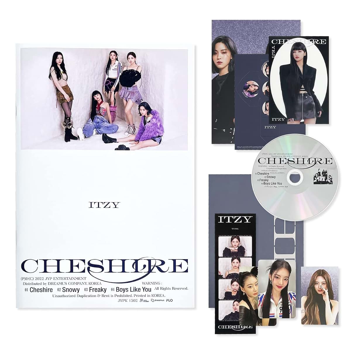 Itzy [Cheshire] Photobook, Photocards, and CD-R Album Collection