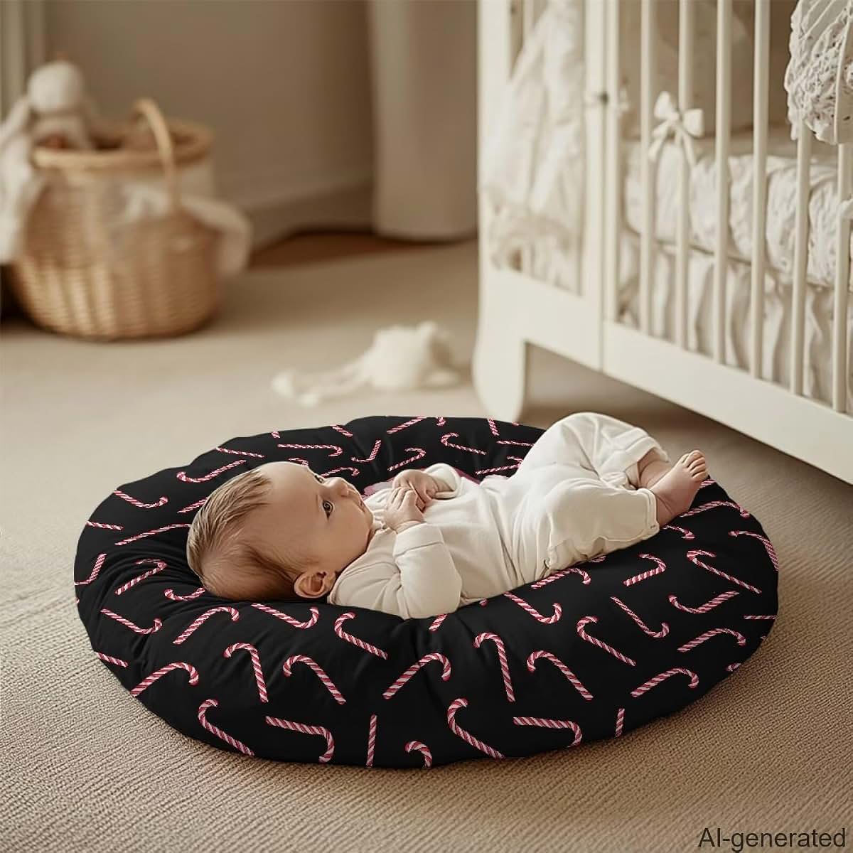 YUVAMAGIMO Christmas Axolotl Newborn Lounger Cover Removable Covers for Infant Lounger Ultra Soft Baby Lounger Pillow (photo 2)
