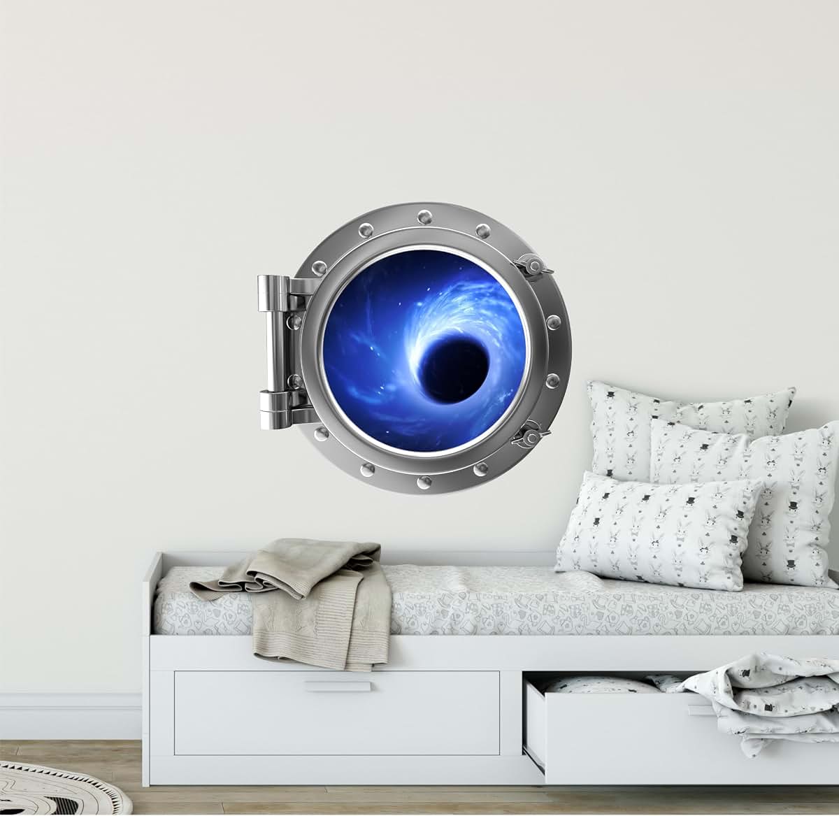 Stickit Graphix Outer Space Black Hole Porthole Wall Decal (photo 2)