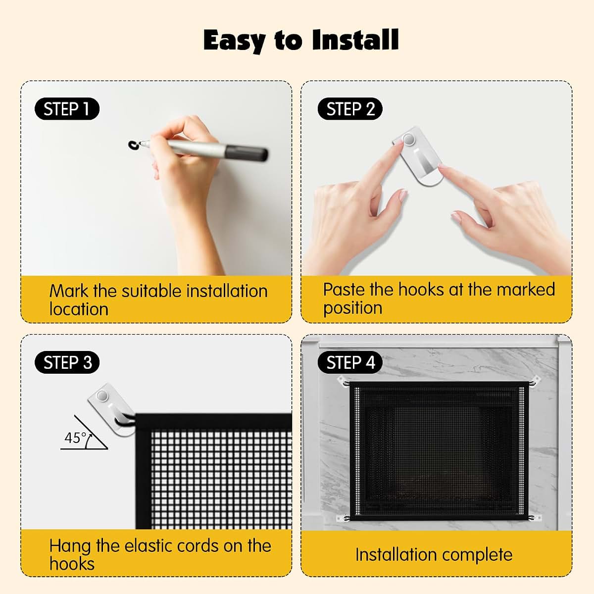 Cupount Fireplace Screen Safe Mesh Gate