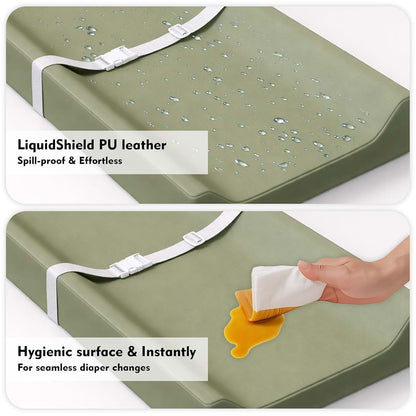 Lunapuer Waterproof Vegan Leather Changing Pad Cover
