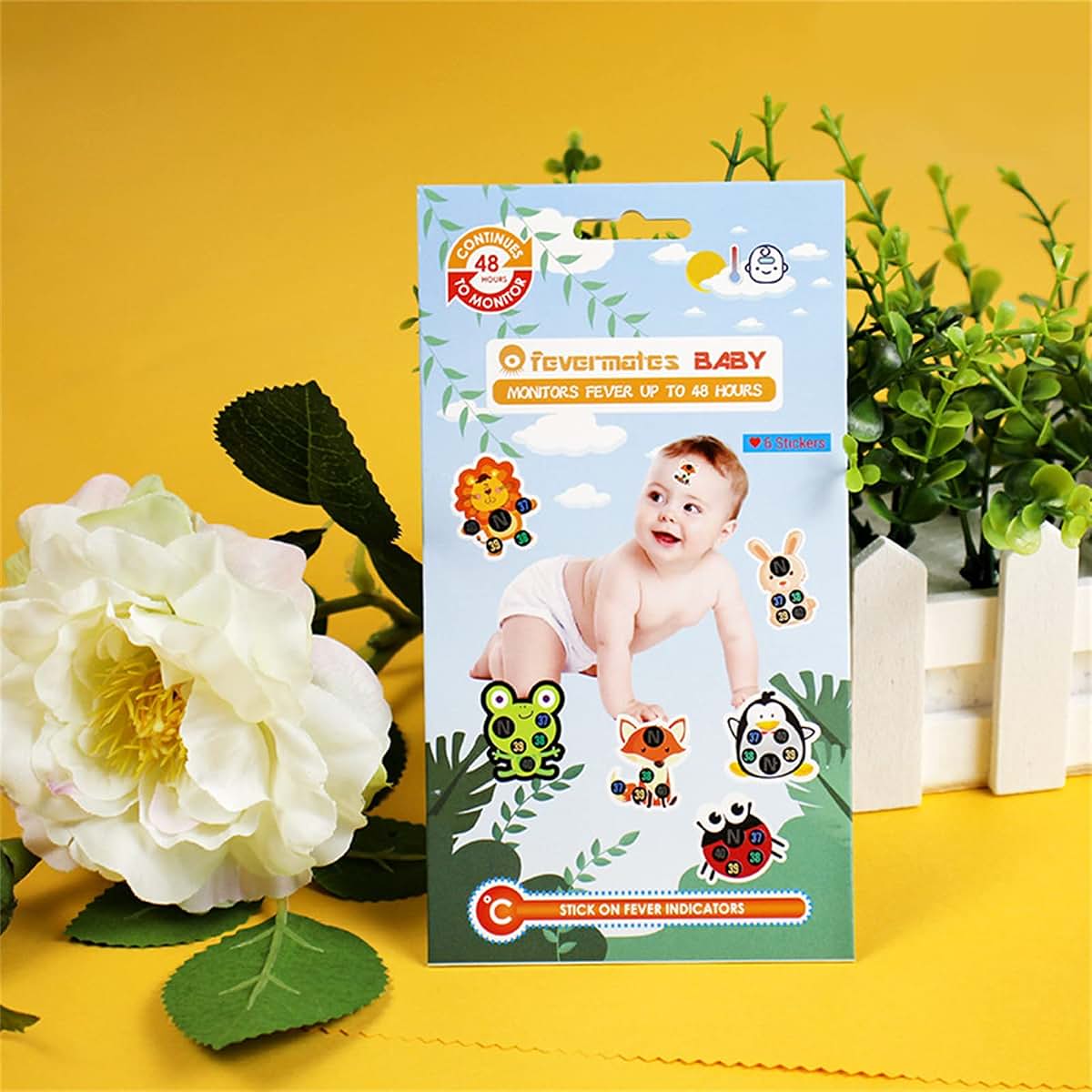 Psdndeww Forehead Stick-On Kids Fast Temperature Continuously Temperature Stickers (photo 2)