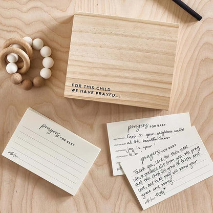 Stephan Baby Keepsake Box Pine Wood Memory Storage Case for Prayer Notes Gift 5.5" x 6.75", for This Child We Have (photo 2)