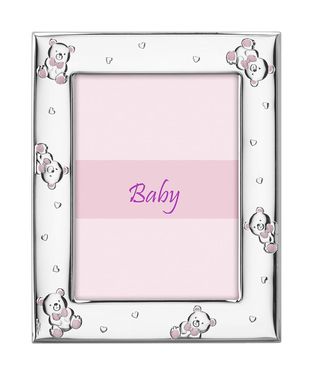 Sterling Touch STERLING SILVER Picture Frame Bear (3.5 x 5). Made in Italy