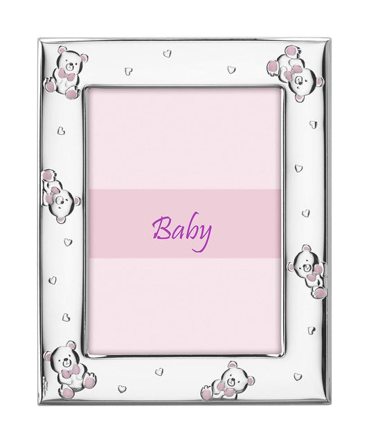 Sterling Touch STERLING SILVER Picture Frame Bear (3.5 x 5). Made in Italy