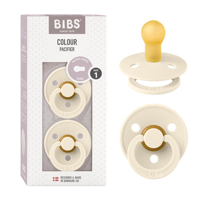 Bibs Pacifiers Colour Collection Natural Rubber Round Nipple