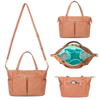 MOMINSIDE Small Diaper Bag Tote with 13 Pockets for Mom