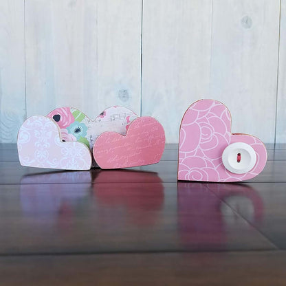 Foundations Decor Barrel With Bands DIY Home Decor Craft Kit February Hearts