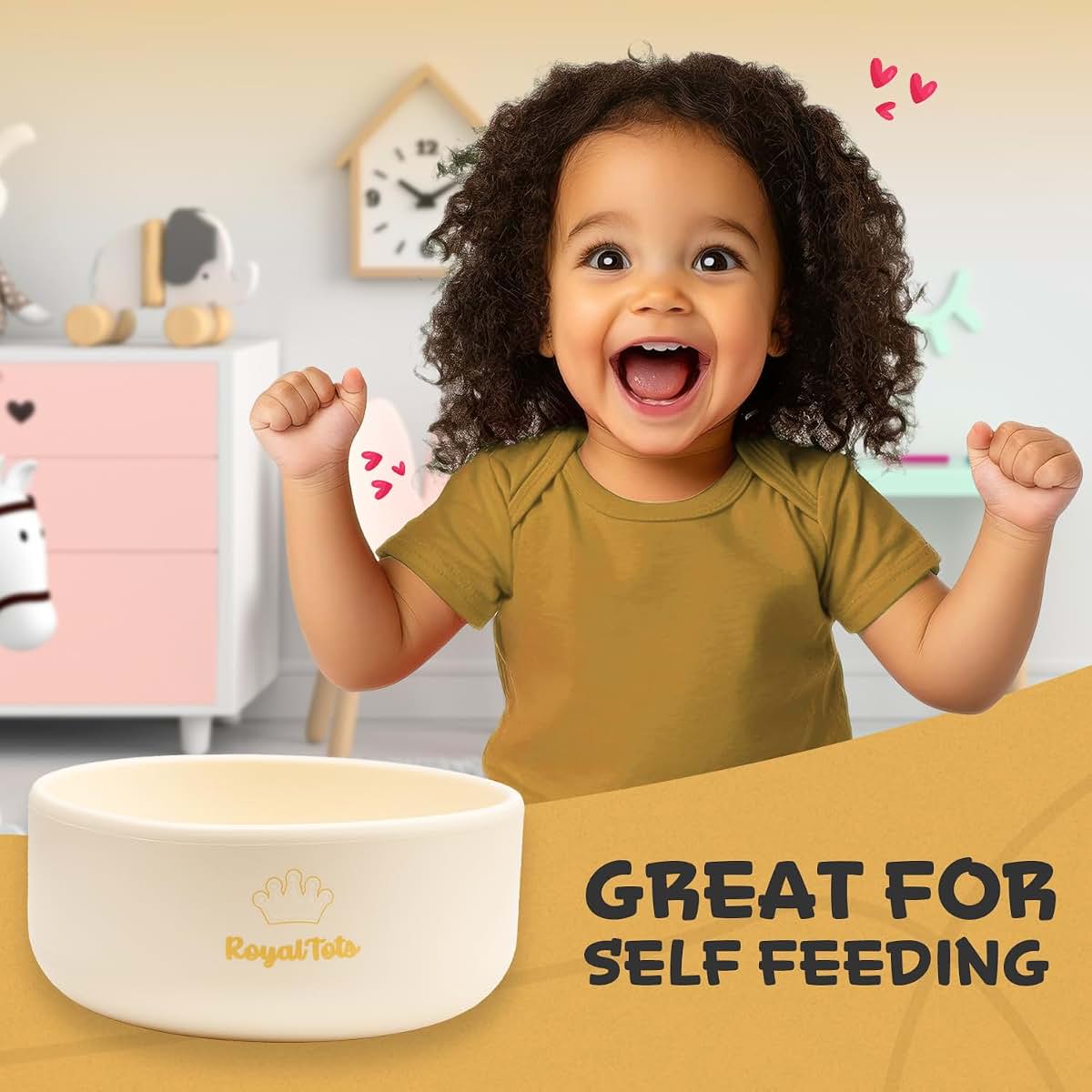 RoyalTots Silicone Baby Bowls 6-12 Months+ - Durable Toddler Food Bowls, Baby Food & Feeding Bowls | Perfect Snack Bowl (photo 3)