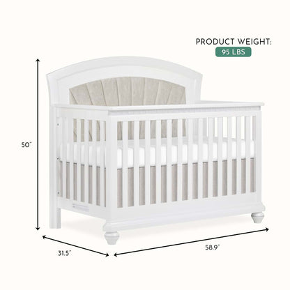 Evolur Nova 5-in-1 Convertible Full-Size Baby Crib in Shimmering Stardust (photo 3)