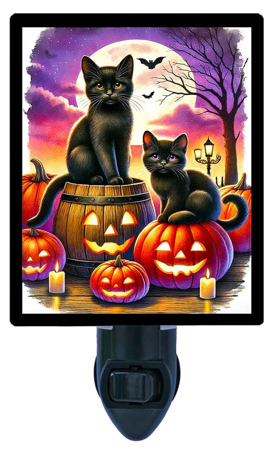 Night Light Designs Shadow Watchers Night Light – Halloween Cat Design