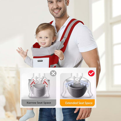 Kiyumi 6-in-1 Baby Carrier With Hip Seat For Newborns To Toddlers