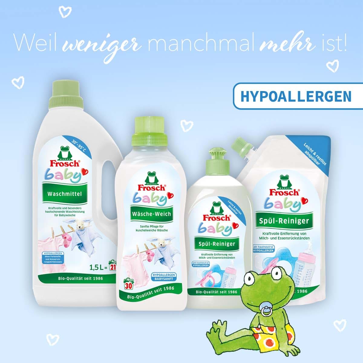 Frosch Baby Washing Up Liquid for Bottles, Teats & Toys, 500 ml