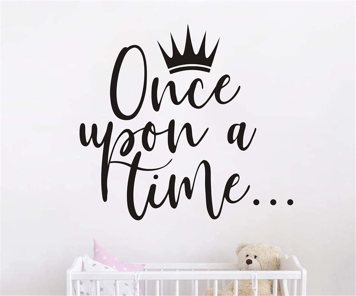 Juruoxin Once Upon A Time Princess Quote Vinyl Wall Sticker