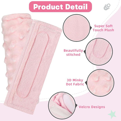 Gfu Car Seat Strap Pads for Baby - Reversible Shoulder Covers (6.5 x 6.5 inch)