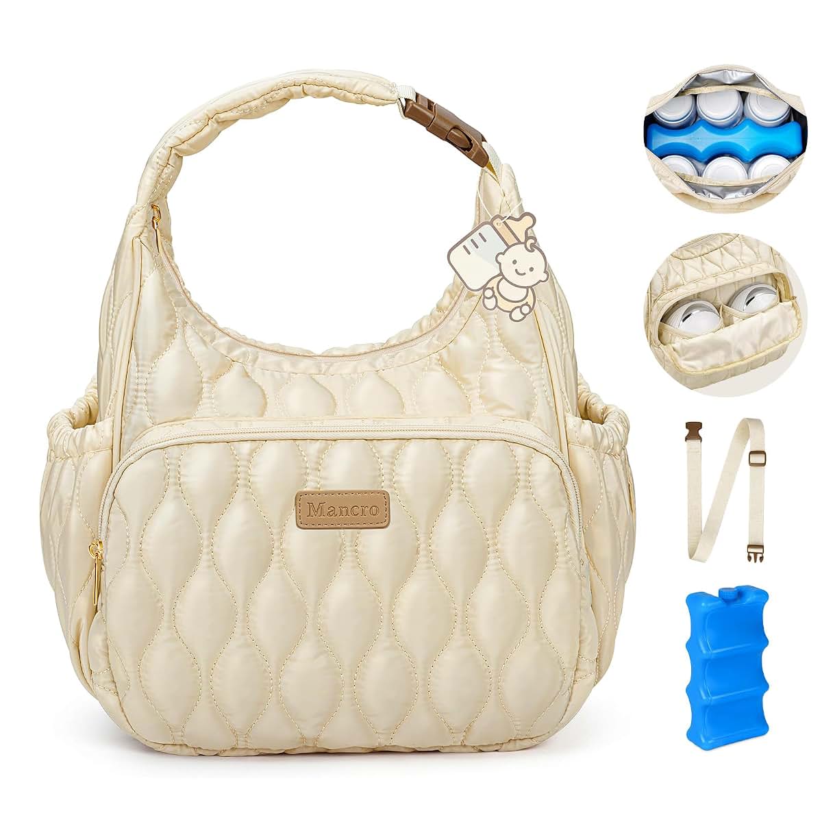 Mancro Breastmilk Cooler Bag With Ice Pack