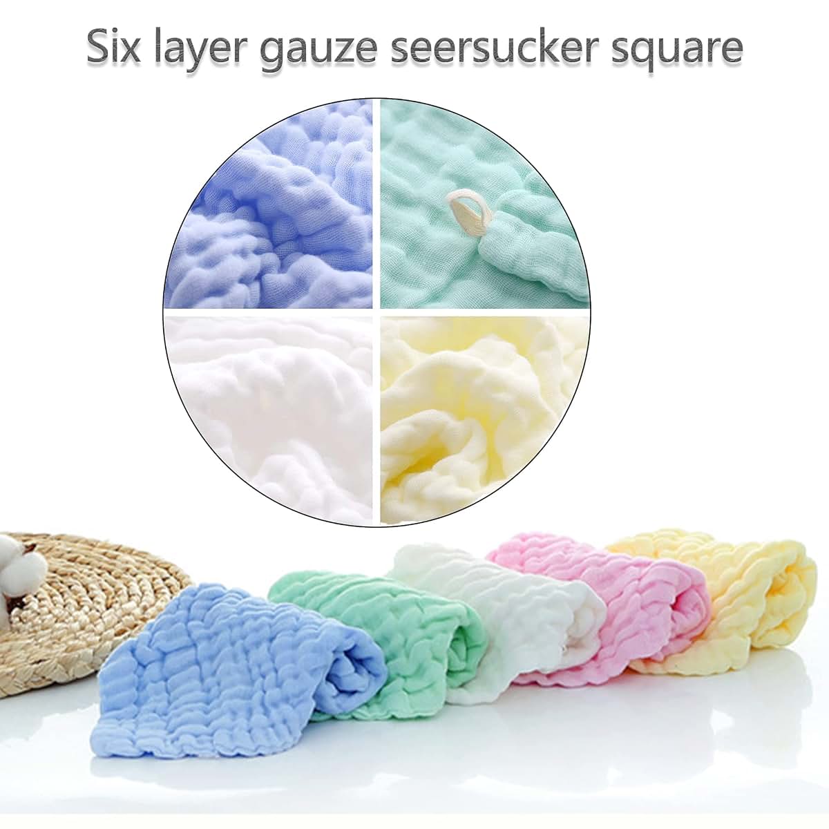 Babyhood Muslin Washcloth And Towel 5-Pack (photo 4)