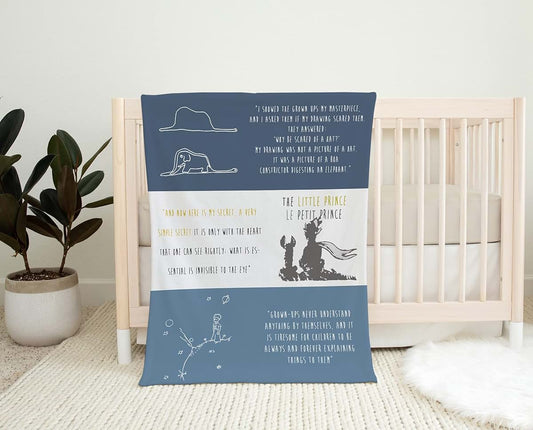 The BookTales Le Petit Prince Minky Baby Blanket