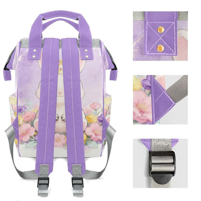 Joyestore Personalized Crown Cute Little Bunny Custom Mom Diaper Backpack (photo 4)