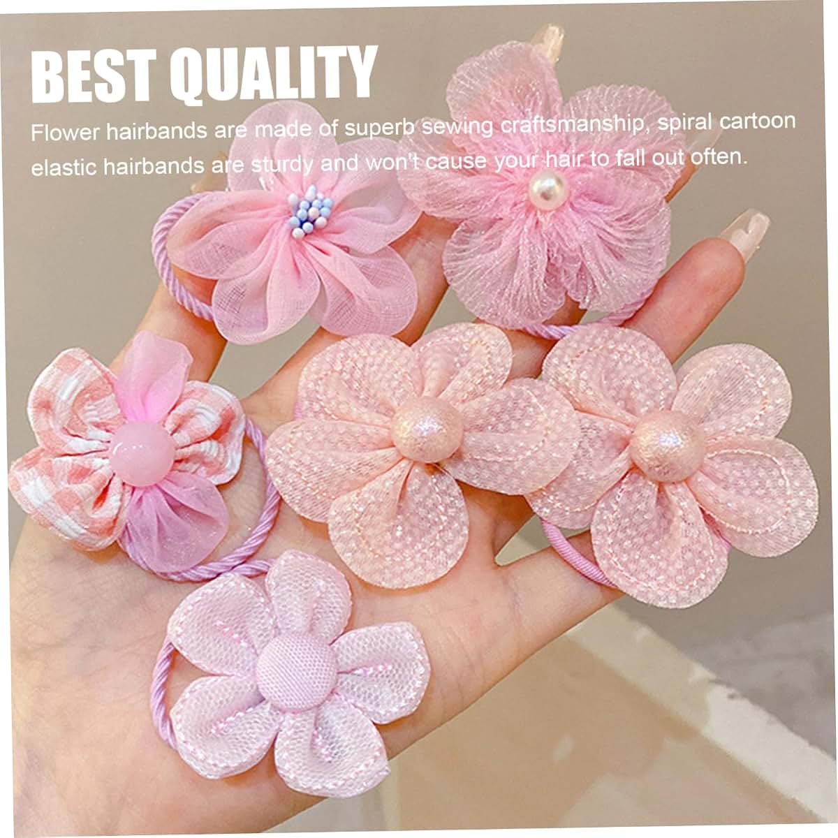 Wyjbdwkzs 40-Piece Toddler Floral Hair Tie Set (photo 4)
