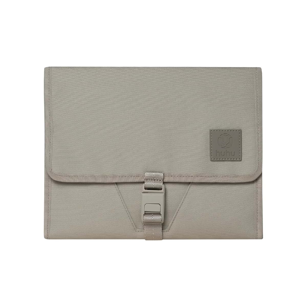 Huhu Baby Changing Wallet in Daybreak Taupe, Portable Foldable Diaper Pad