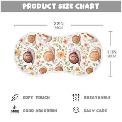 Hezely Lovely Snail Pattern Muslin Burp Cloths for Newborn Baby