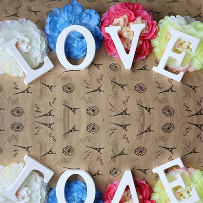 Totoo Decorative Wood Letter S - White Wooden Alphabet Wall Letter for Home Decor DIY Baby Name Party