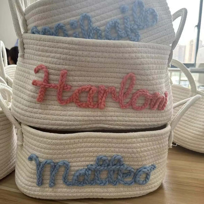 Zhongzhi Custom Name Basket With Multi-Colour Knitted Yarn (photo 3)