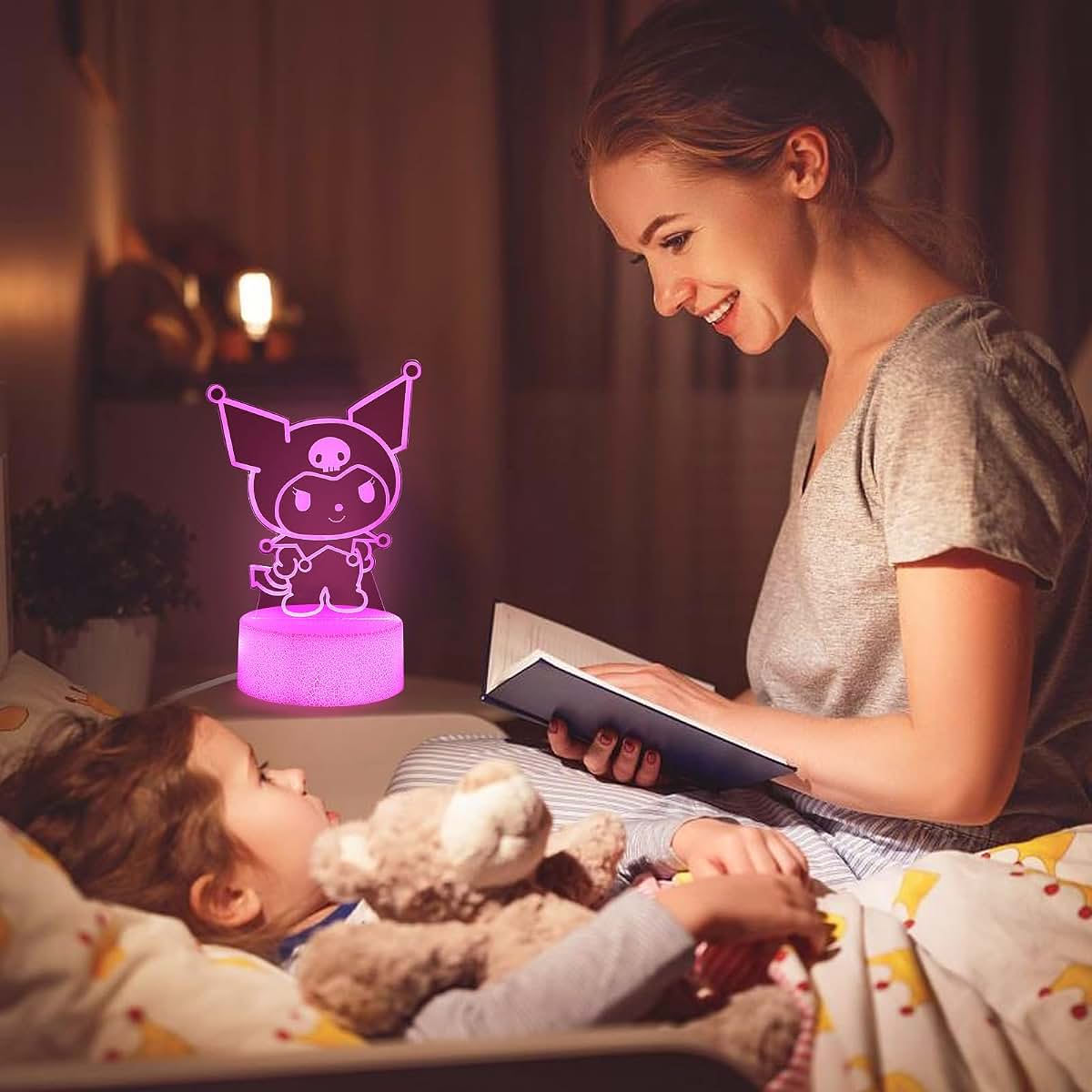 Sunduck Pink Kawaii Night Light With Corded Control (photo 3)