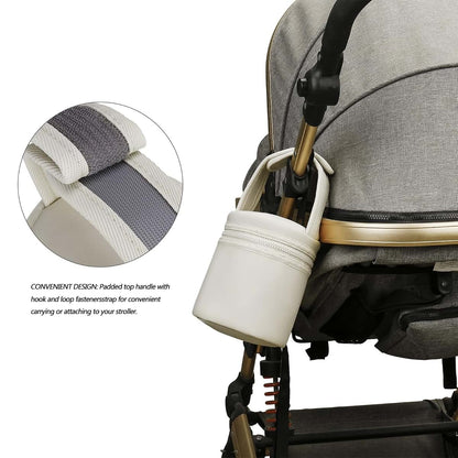 Montesy Watertight Insulated Baby Bottle Storage Bag, Off White (photo 2)