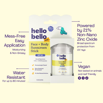 Hello Bello Baby Mineral Sunscreen Stick SPF 50