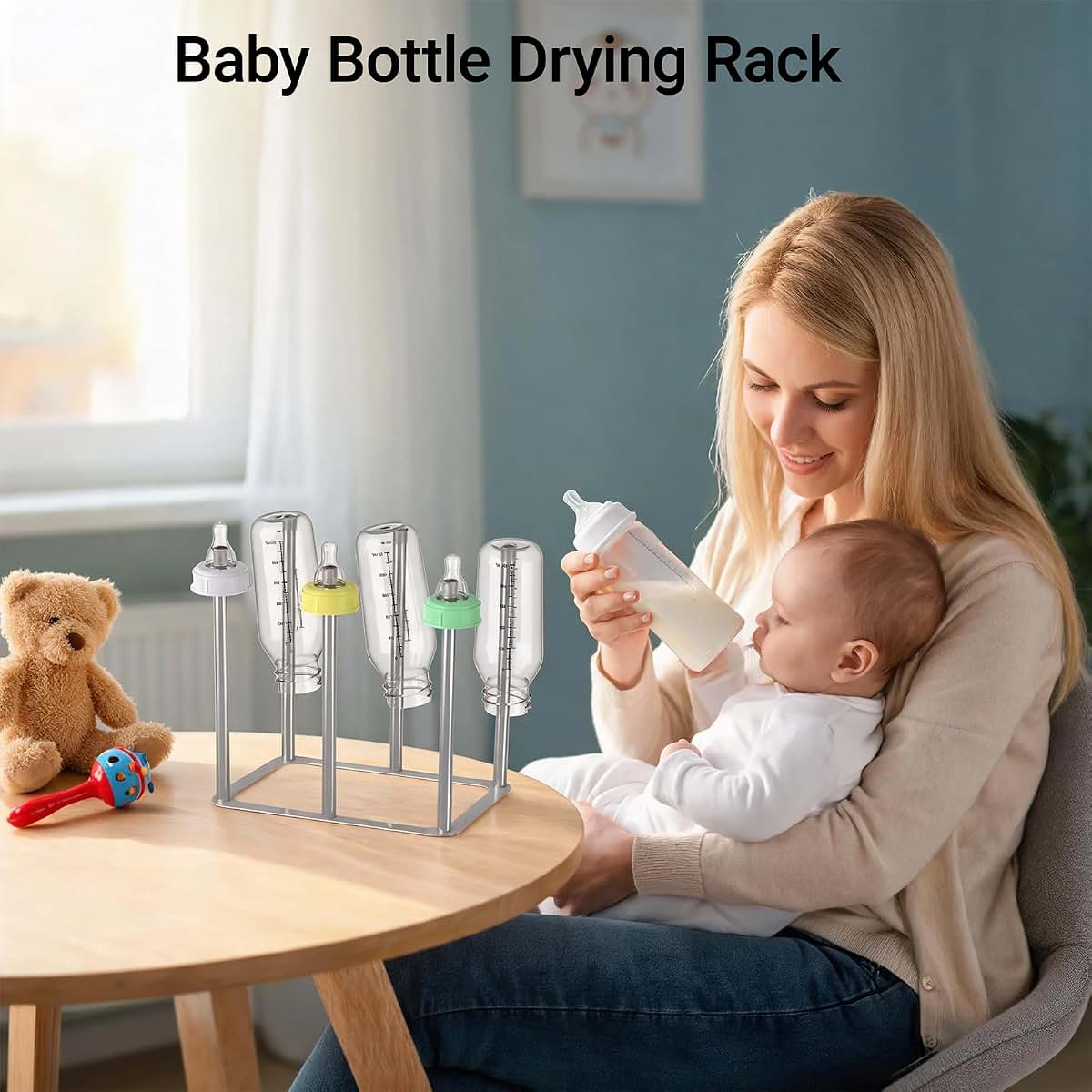 Shineflow Water Bottle Drying Rack, Stainless Steel Rack for Water Bottle, Plastic Bag Drying Rack,Space Saving (photo 4)