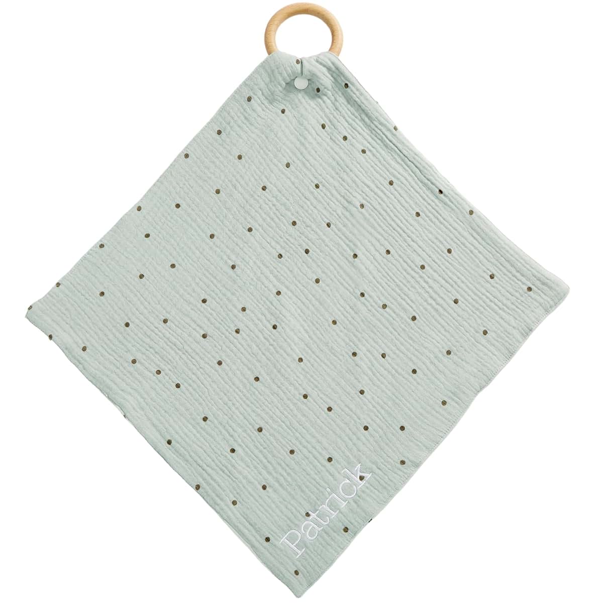 Things Remembered Embroidered Mini Teether Blankie in Polka Dot (Free Customization)