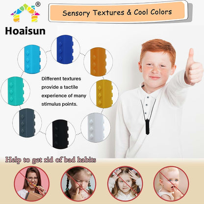 BabyOneStop Sensory Crayon Chew Necklace 8 Pack