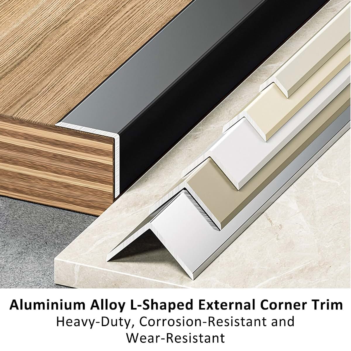 Aluminum L Molding Trim for Doorways and Stairs