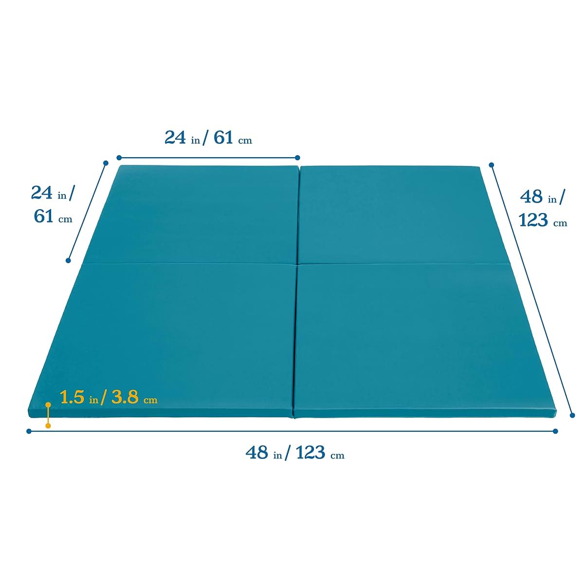 ECR4Kids Modular Play Patch Activity Mat Squares for Tummy Time and Floor Play
