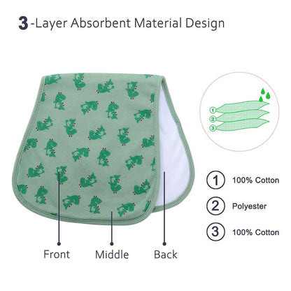 Hakochia Organic Cotton Burp Cloths 8 Pack