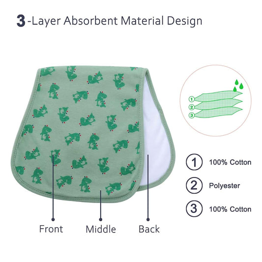 Hakochia Organic Cotton Burp Cloths 8 Pack