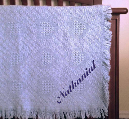 Fastasticdeal Personalized Cotton Woven Baby Blanket