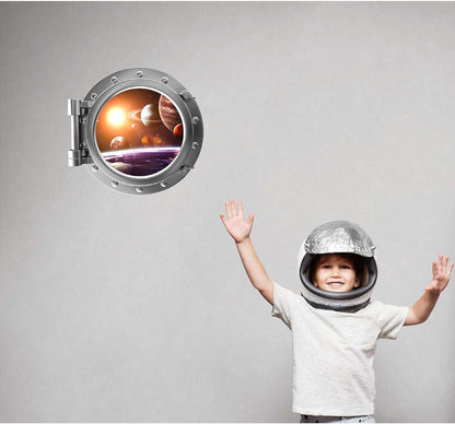 Stickit Graphix 12 Inch Solar System Porthole Wall Decal Removable
