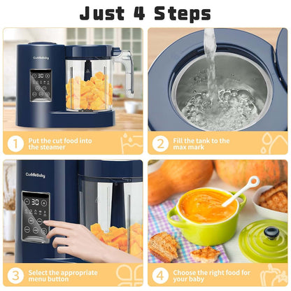 CuddleeBaby Baby Food Maker With Touch Screen Control In Blue (photo 4)