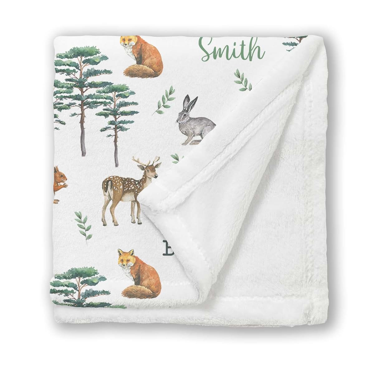 Arteaga Customized Woodland Theme Baby Blanket for Boys (photo 3)