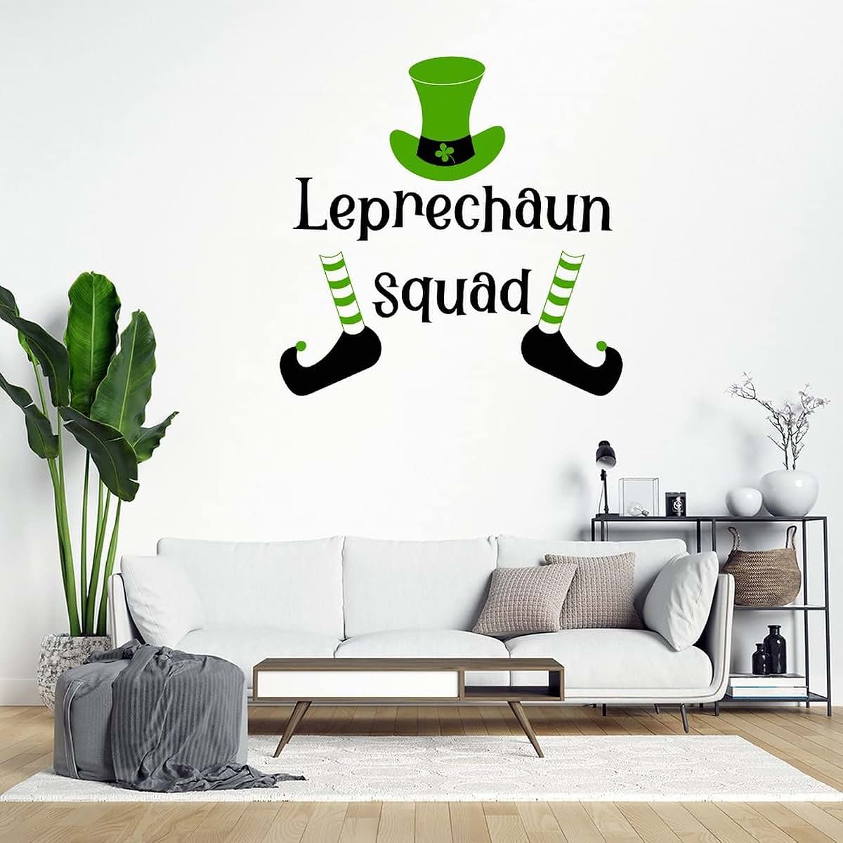 Leprechaun Squad Clover Patrick Hat Vinyl Wall Decal Sticker