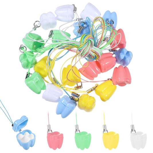 JIYIN 20 Pcs Tooth Necklace Boxes for Lost Teeth Organizer