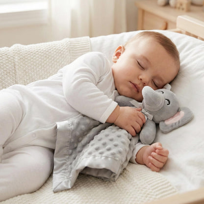 Pro Goleem Elephant Security Blanket, Soft Lovey for Baby