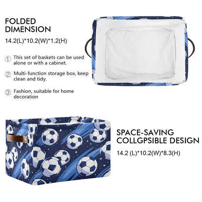 Maunzc Collapsible Storage Bins with Handles for Organization