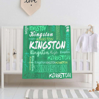 Wajl Pod Personalized Custom Name Baby Blanket