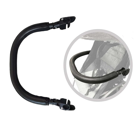 Ezkindheit Baby Stroller Bumper Bar for Yoyo and Yoya, Black PU Leather