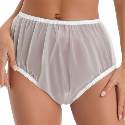 Miutii Unisex Diaper Cover Washable Waterproof Shorts White X-Large