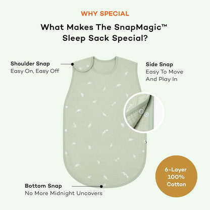 Konny Baby Sleep Sack | Wearable Cotton Gauze Sleeping Vest for Infants